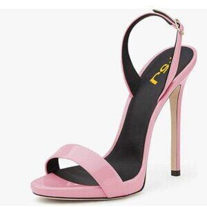 FSJ Light Pink Sexy High Heel Sandal Back Strap Slingback Open Toe Evening Shoes
